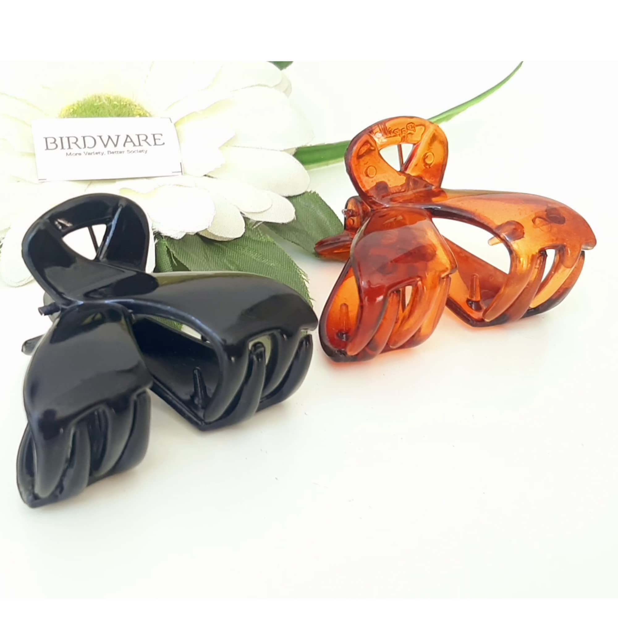 BIRDWARE Large Hair Clips for Women - Imported Rubber Acrylic Butterfly Hair Clutchers for Girls & Women | Perfect for Parties, Weddings & Everyday Styling