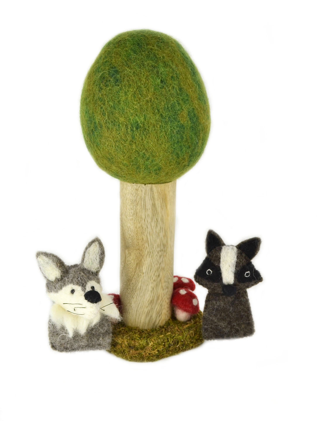 Woodland Animal Finger Puppets Set - Fox, Deer, Rabbit & Raccoon - Soft Plush Hand Puppets for Kids Storytelling & Early Learning - Perfect for Daycare, Preschool & Family Playtime