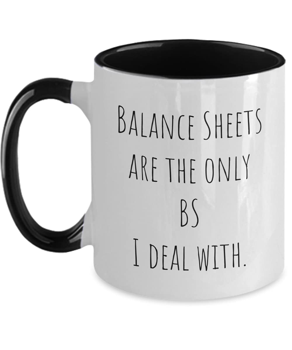 Funny Accountant Coffee Mug - Balance Sheet Design - Perfect Accountant Gift for Coworkers, Birthday, Christmas (Him & Her) - Great for Office Use, Gag Gifts & Accounting Humor