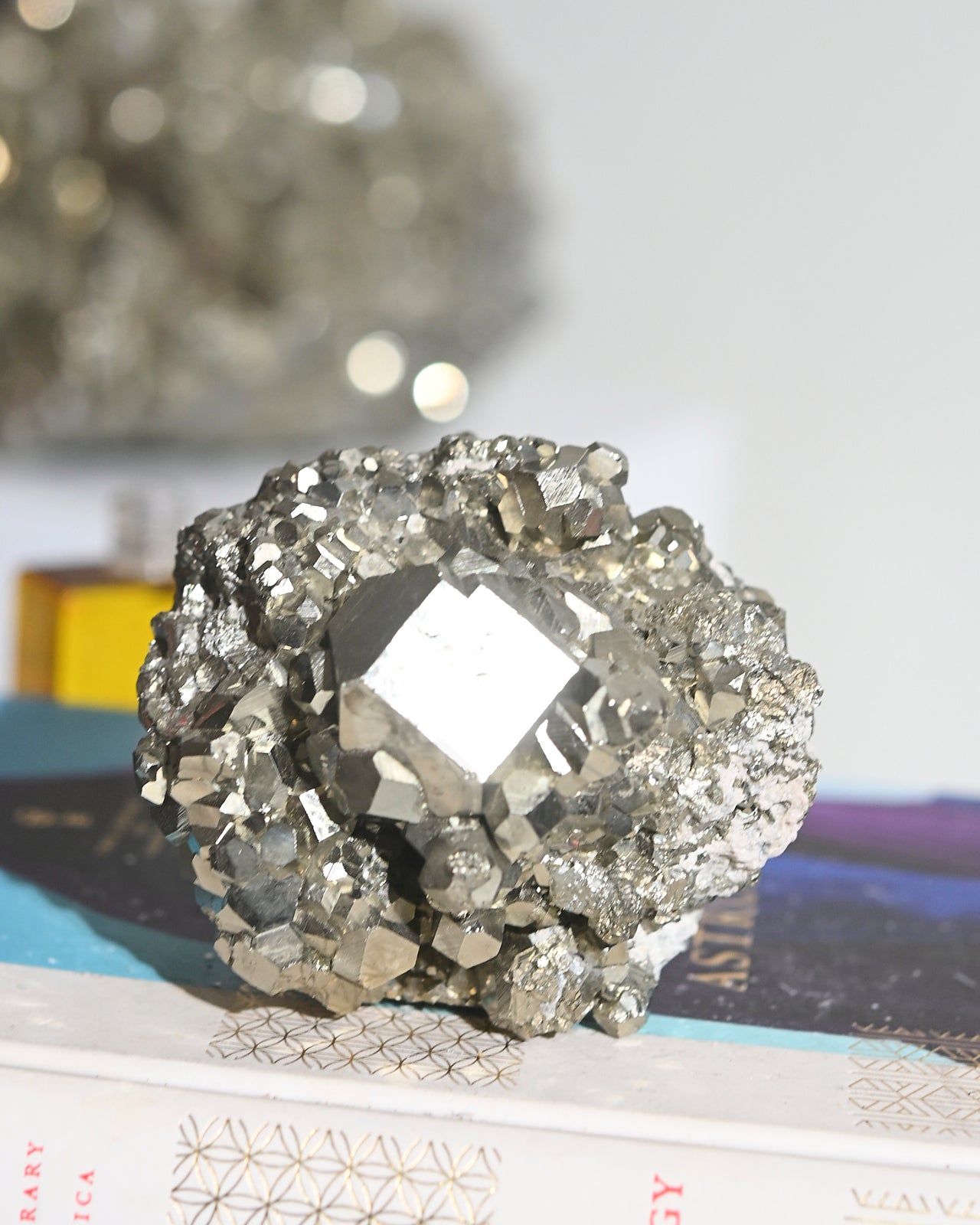 Natural Pyrite Crystal Cluster - 2.6lbs Raw Mineral Specimen for Home Decor, Meditation & Healing | Perfect for Rock Collectors, Feng Shui & Spiritual Practices