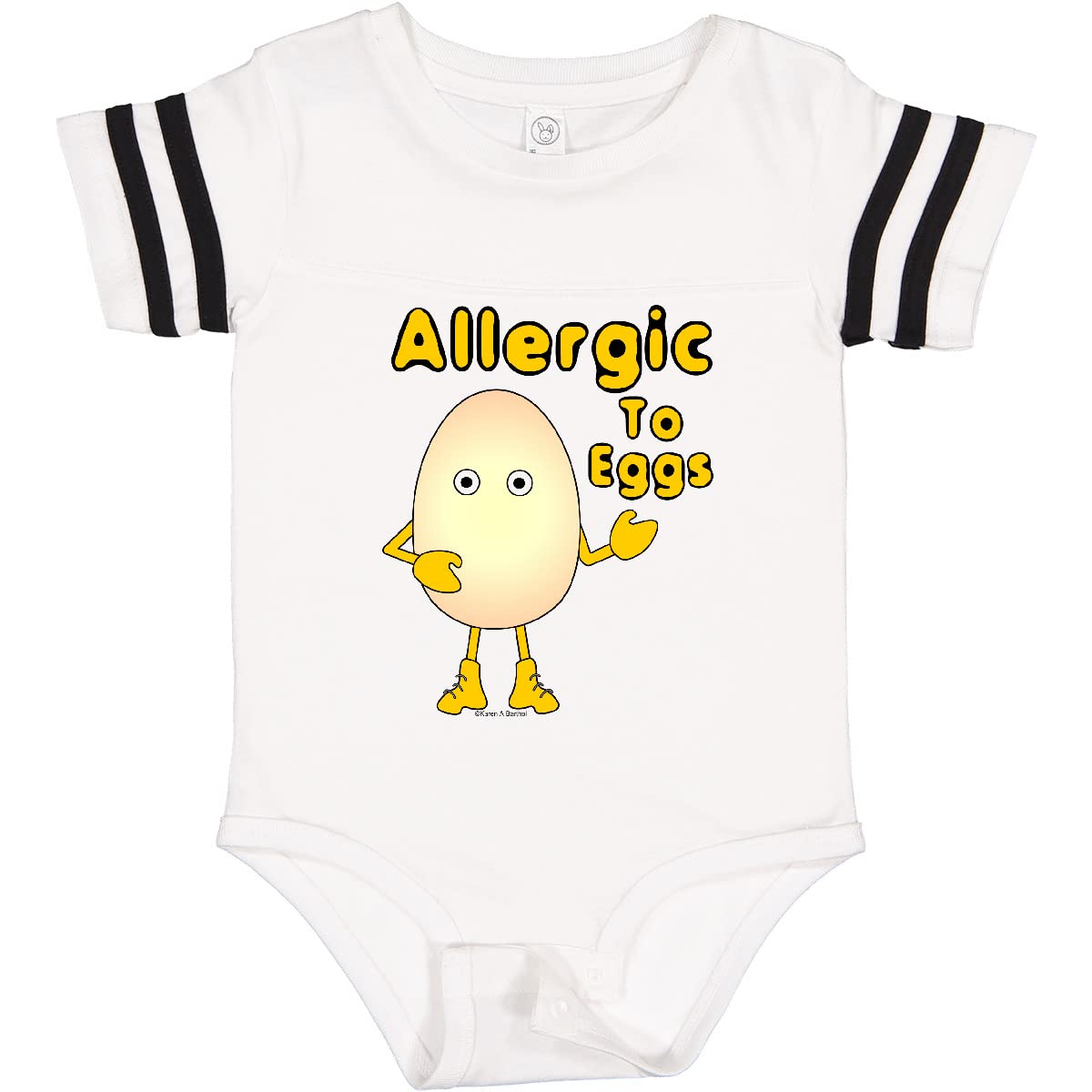 Allergic to Eggs Baby Bodysuit - Cute & Comfortable Egg Allergy Infant Onesie - Perfect for Newborns, Infants & Toddlers - Great for Playdates, Daycare & Family Photos