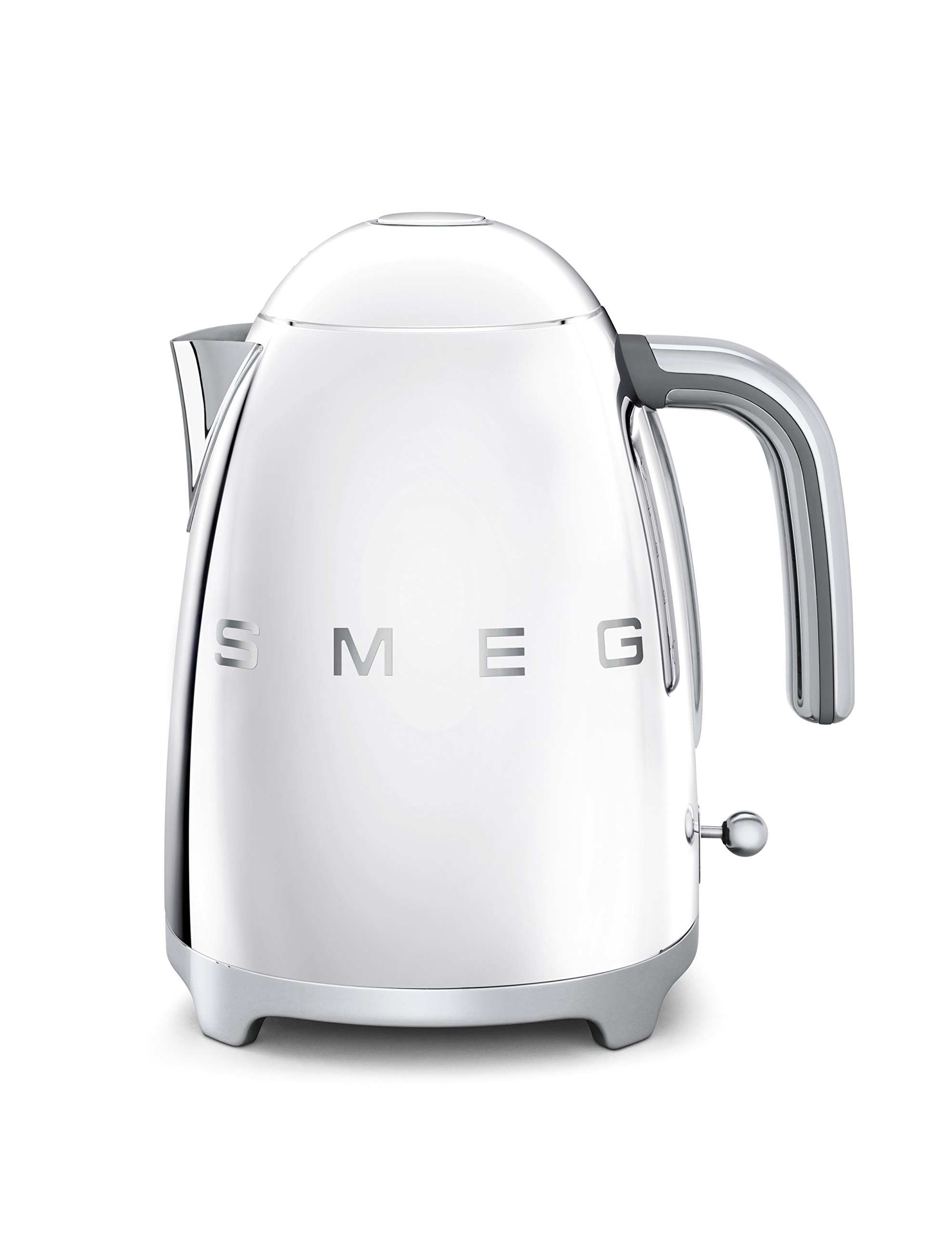SMEG KLF01SSEU Electric Kettle - 2400W, 7 Cups, Stainless Steel & Chrome Finish - Perfect for Home, Office & Tea/Coffee Brewing