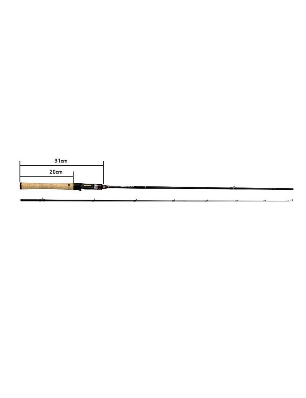 **WYSDYG 2-Section Telescopic Baitcasting Rod – Adjustable Handle, 2.01M Carbon Fiber Fishing Rod for Saltwater & Freshwater – Portable, Durable for Squid Trolling, Surf Fishing & Kayak Angling**