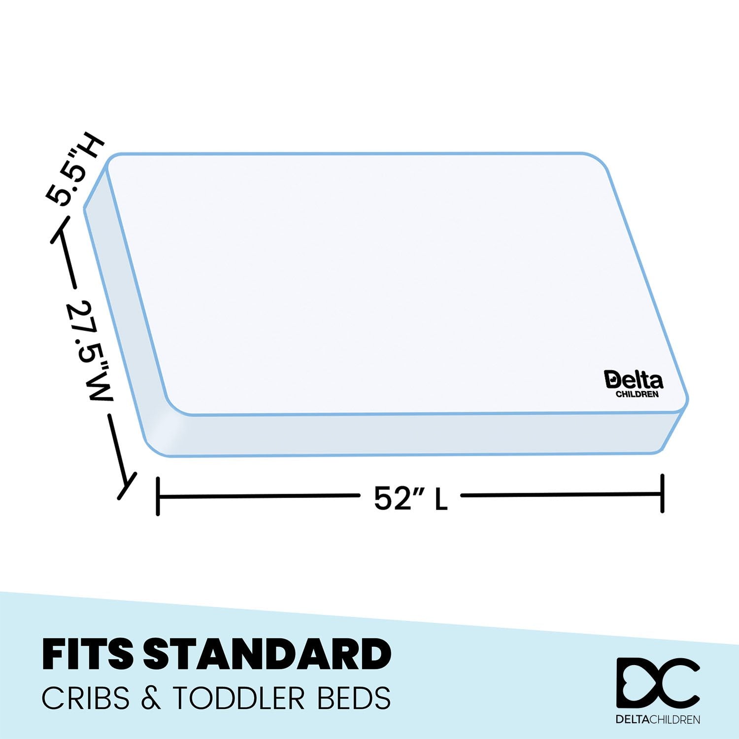 Sweet Bliss Dual-Sided Crib & Toddler Mattress - Breathable & Supportive for Baby & Kids - Perfect for Nursery, Daycare & Travel Use