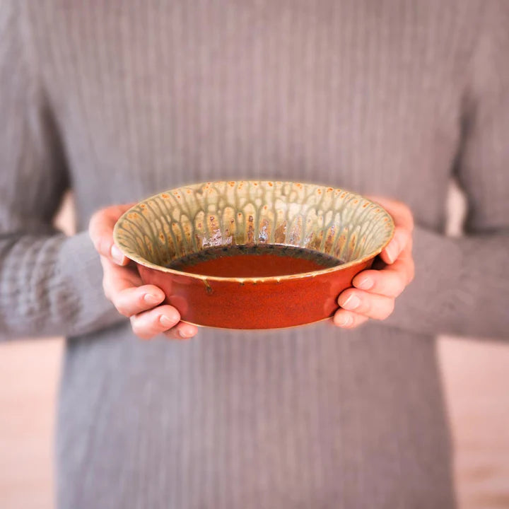Blanket Creek Pottery Small Baker in Rustic Red - Perfect for Homemade Bread, Artisan Baking & Farmhouse Kitchen Decor