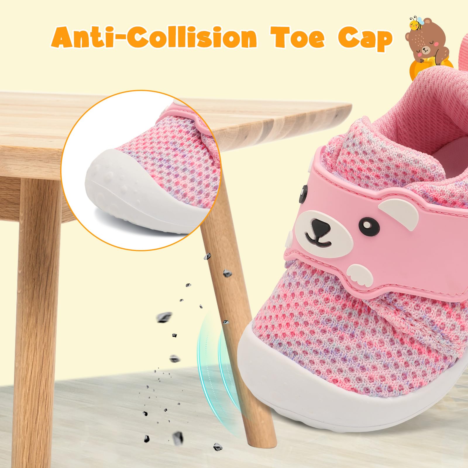**FEETCITY Baby Walking Shoes – Wide Toddler Sneakers for Boys & Girls | Breathable Barefoot Slip-On Shoes for Infants | Perfect for Indoor Play, Outdoor Walks & First Steps**