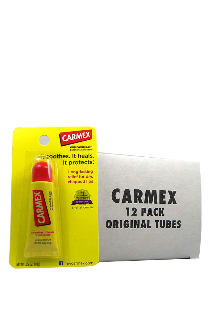 Original Carmex Moisturizing Lip Balm (24 Pack) - 2 Display Boxes with 12 Tubes Each | Hydrating Lip Care for Dry, Chapped Lips | Perfect for Home, Office, Travel & Gifts
