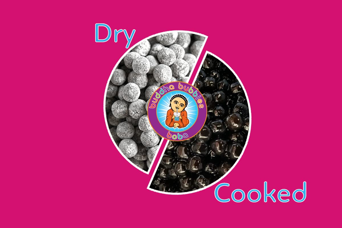 Buddha Bubbles Boba - Quick Cook Black Tapioca Pearls with Brown Sugar (10oz/283g) - Authentic Bubble Tea Toppings for Milk Tea, Desserts & DIY Drinks at Home