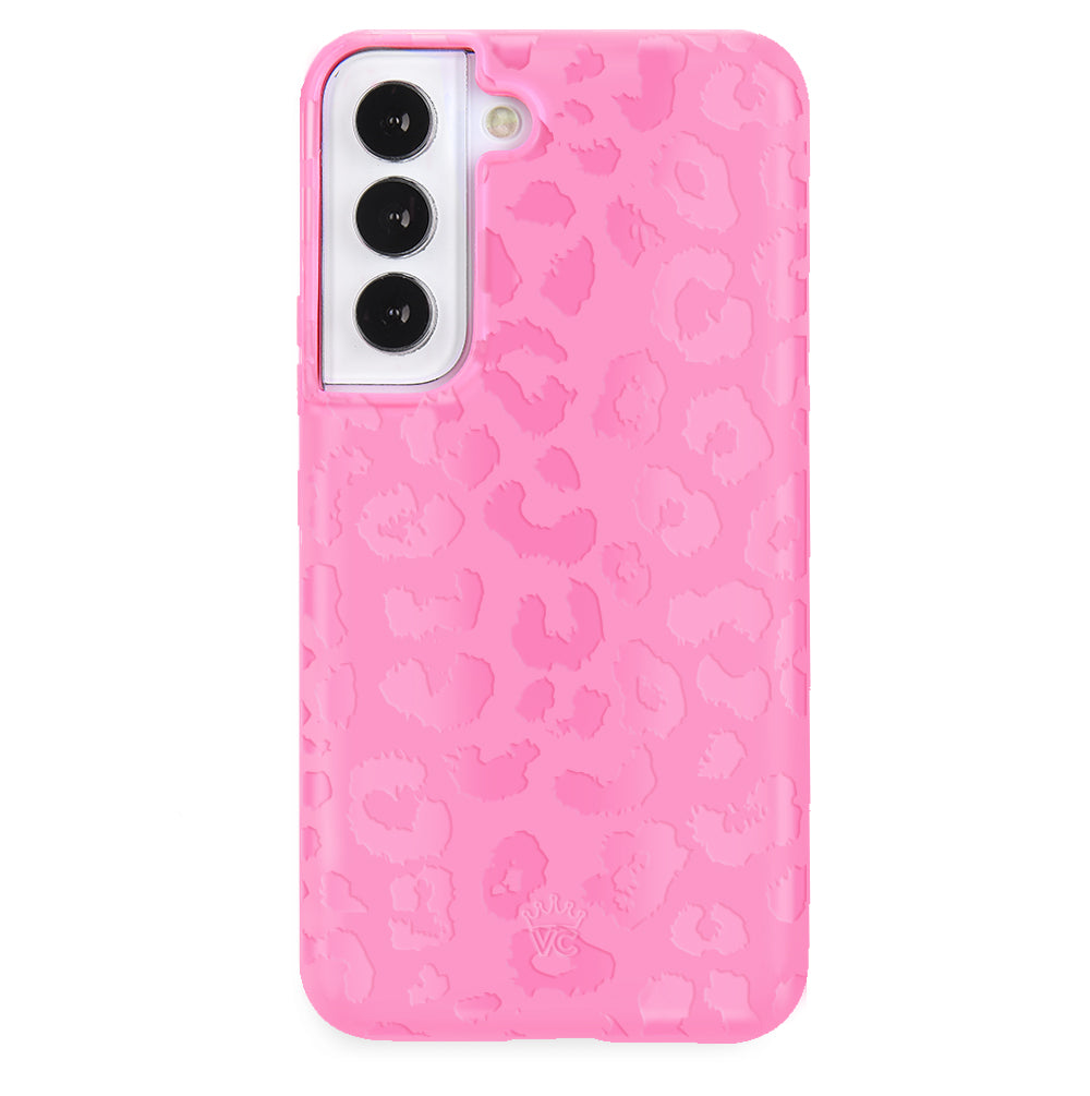 Hot Pink Leopard Print Samsung Phone Case - Durable Protective Cover for Samsung Galaxy S21/S20