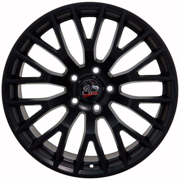 18 Inch Matte Black Replacement Wheel for Ford Mustang 2005-2016 | OEM Style Replica Rim 9490927 | Perfect for Performance Upgrades & Custom Car Builds