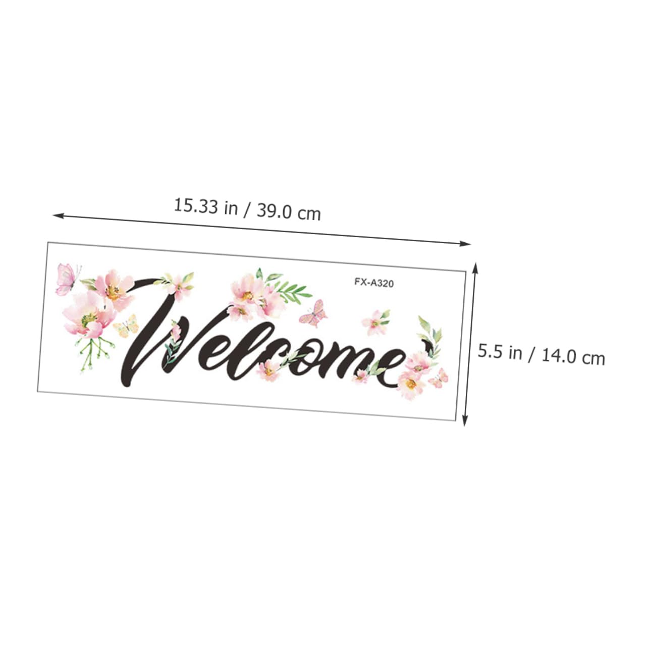 Yardenfun PVC Self-Adhesive Welcome Stickers - Floral Wall Decals for Bedroom & Living Room Decor - Removable Home Decorative Wall Stickers - Perfect for Home, Office & Nursery Wall Decoration