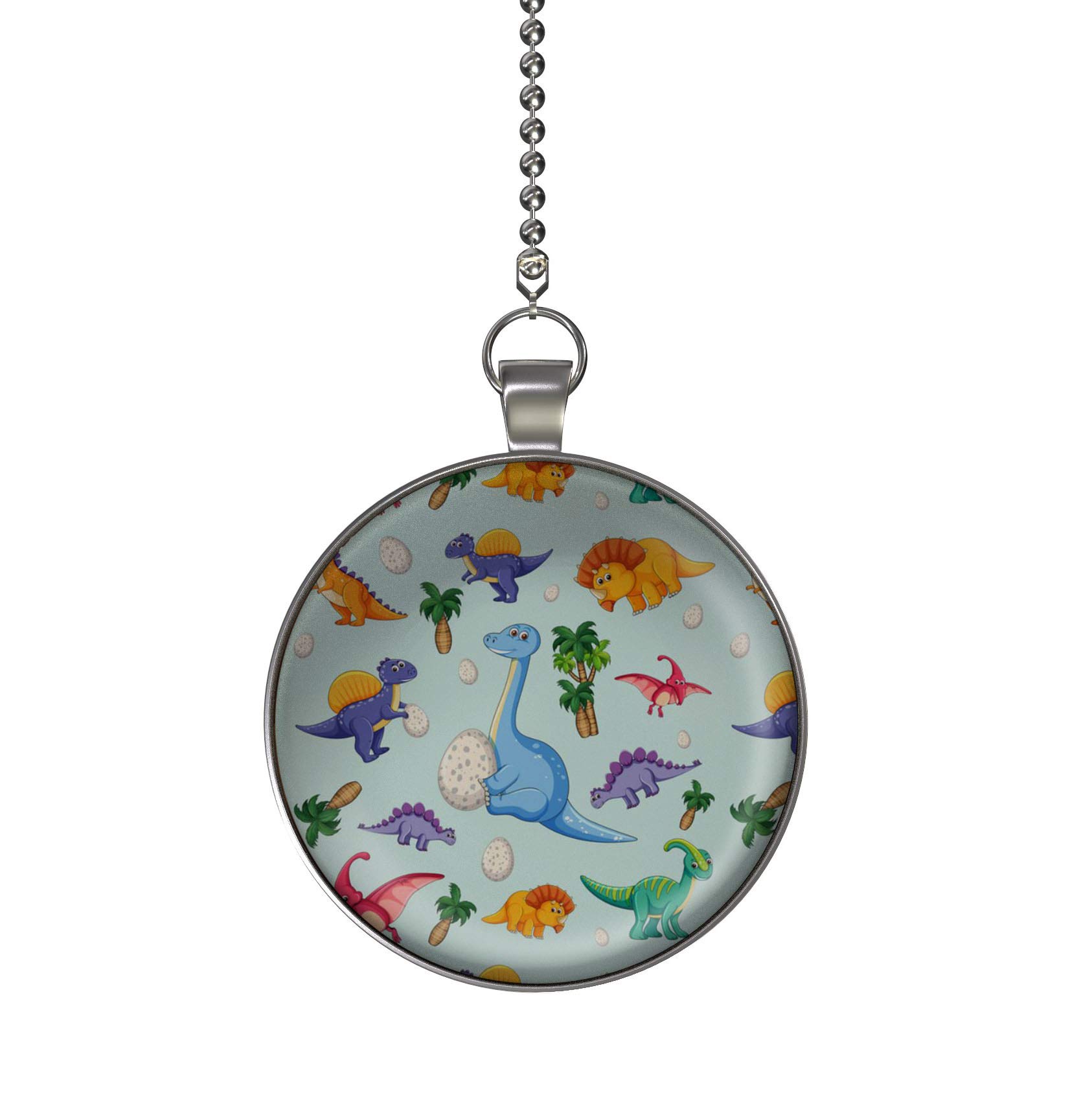 Dinosaur Eggs Ceiling Fan Pull Chain - Decorative Dinosaur Light Switch Pendant for Kids Room, Nursery & Themed Decor - Perfect for Dinosaur Lovers & Children's Bedroom Accessories