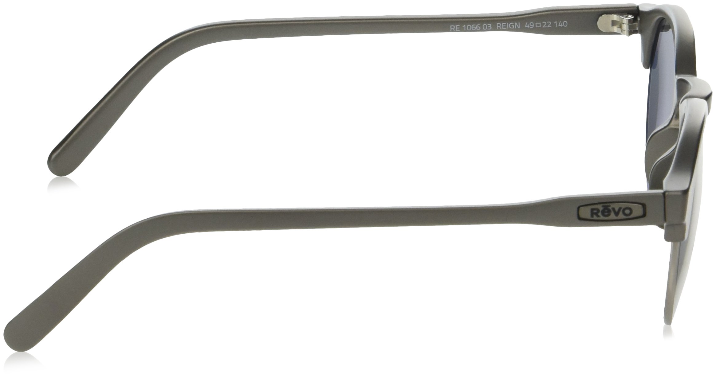 Revo Unisex-Adult RE 1066 Reign Polarized Round Sunglasses - Matte Pewter Frame, 49mm Lens, UV Protection for Men & Women - Perfect for Driving, Beach & Outdoor Activities