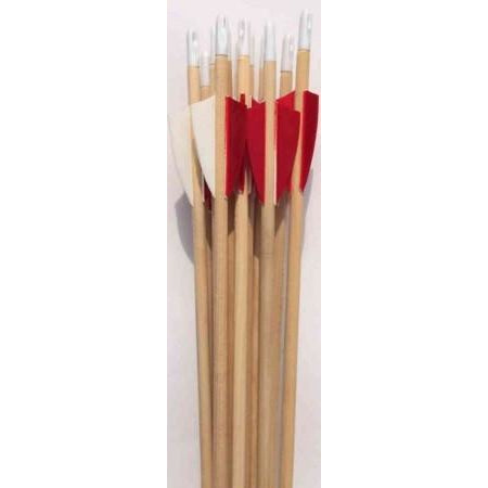 Custom Made WAS Wooden 1/4 POC Standard Arrows - Handcrafted Traditional Archery Arrows for Target Practice & Hunting | Perfect for Recurve & Longbow Enthusiasts