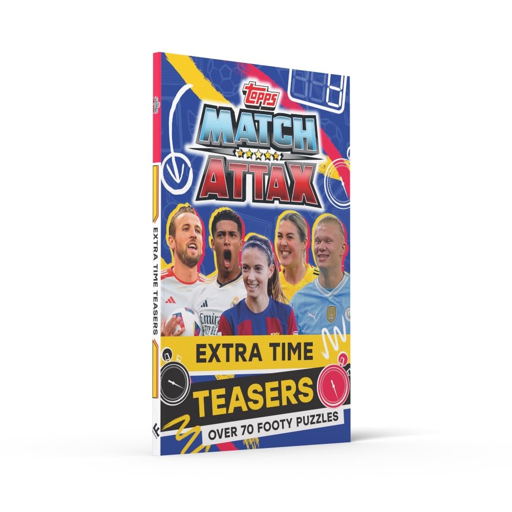 Match Attax Extra Time Teasers: Ultimate Football Puzzle Book with 90+ Pages of Star Player Activities – Perfect for Kids Ages 7-12 | Pocket Puzzles for Travel, Gifts & Family Game Nights