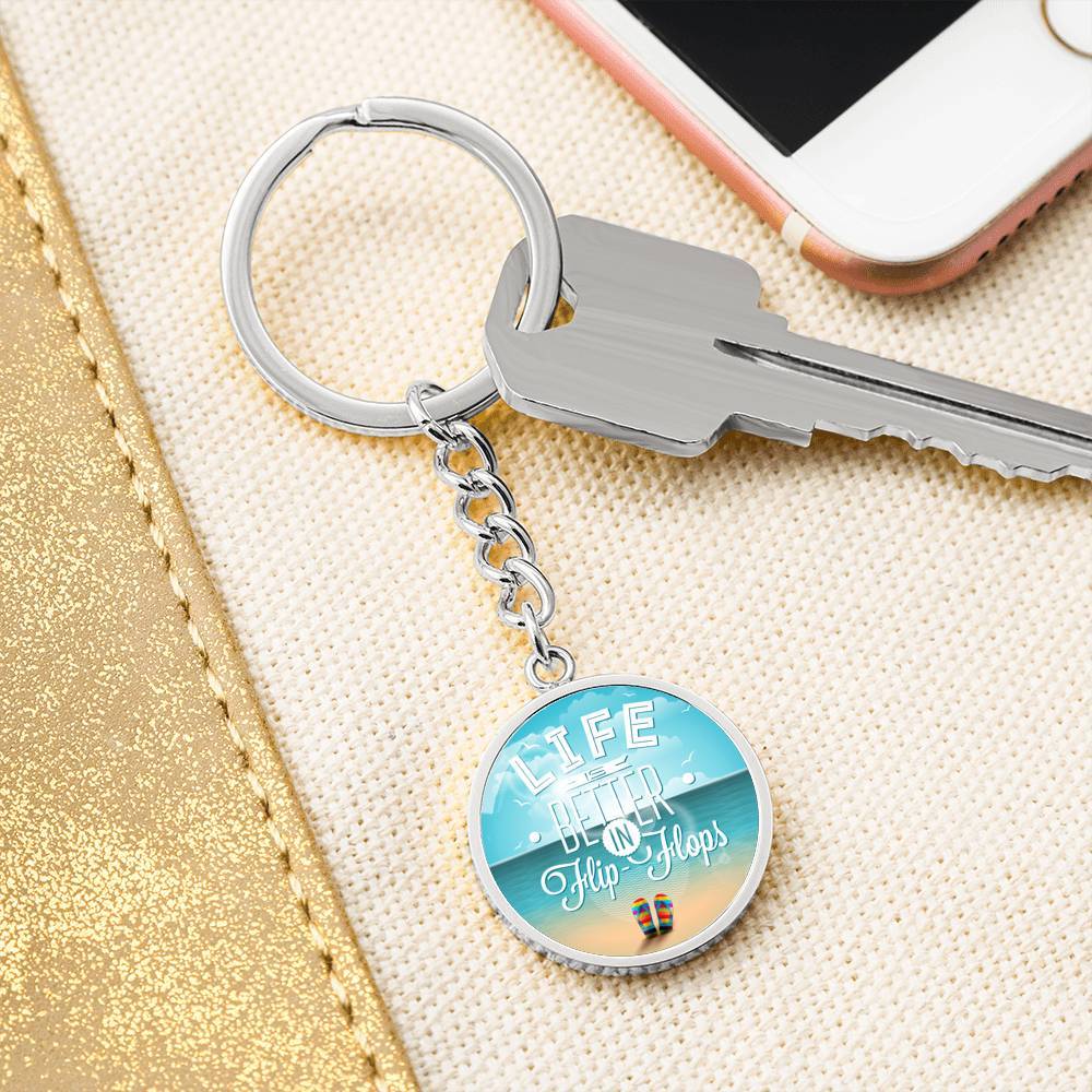 Stylish Flip Flops Beach Keychain - Perfect Summer Accessory for Beach Lovers, Vacation Souvenir & Gift Idea