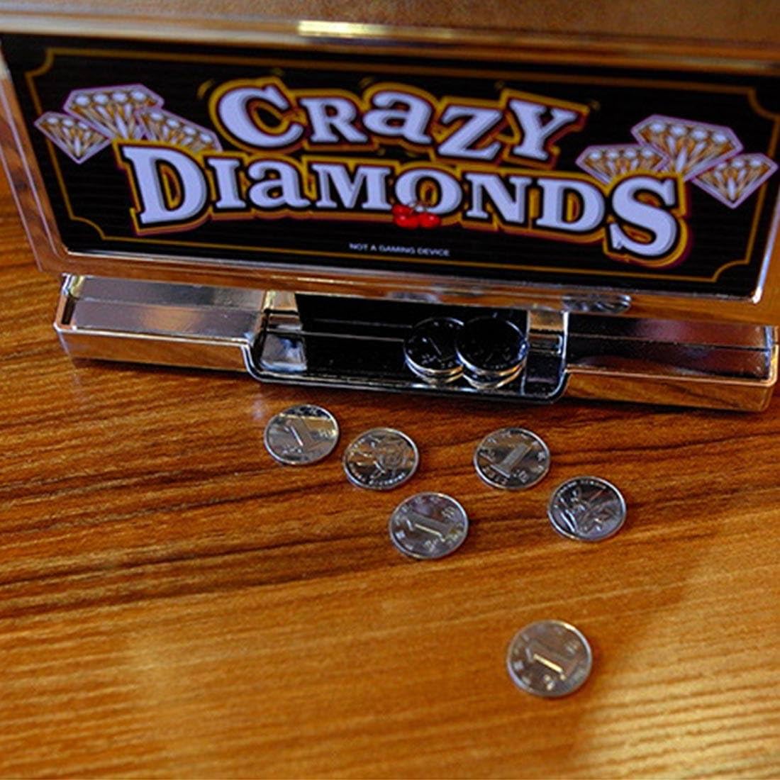 Mini Slot Machine Toy - Casino Coin Bank with Flashing Lights & Jackpot Sound Effects - Diamond Edition TUZ001916L67 | Fun Casino-Themed Gift for Adults & Kids, Perfect for Game Rooms, Parties & Collectors