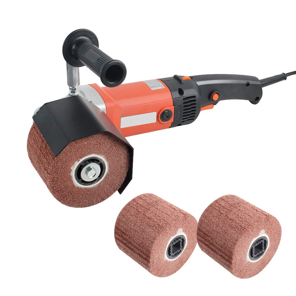 Tevedin 1400W 110V Handheld Burnishing & Polishing Machine - 500-3000 RPM Variable Speed Sander with 2 Polishing Wheels - Perfect for Automotive Detailing, Metal Polishing & Woodworking Projects (US Shipping)