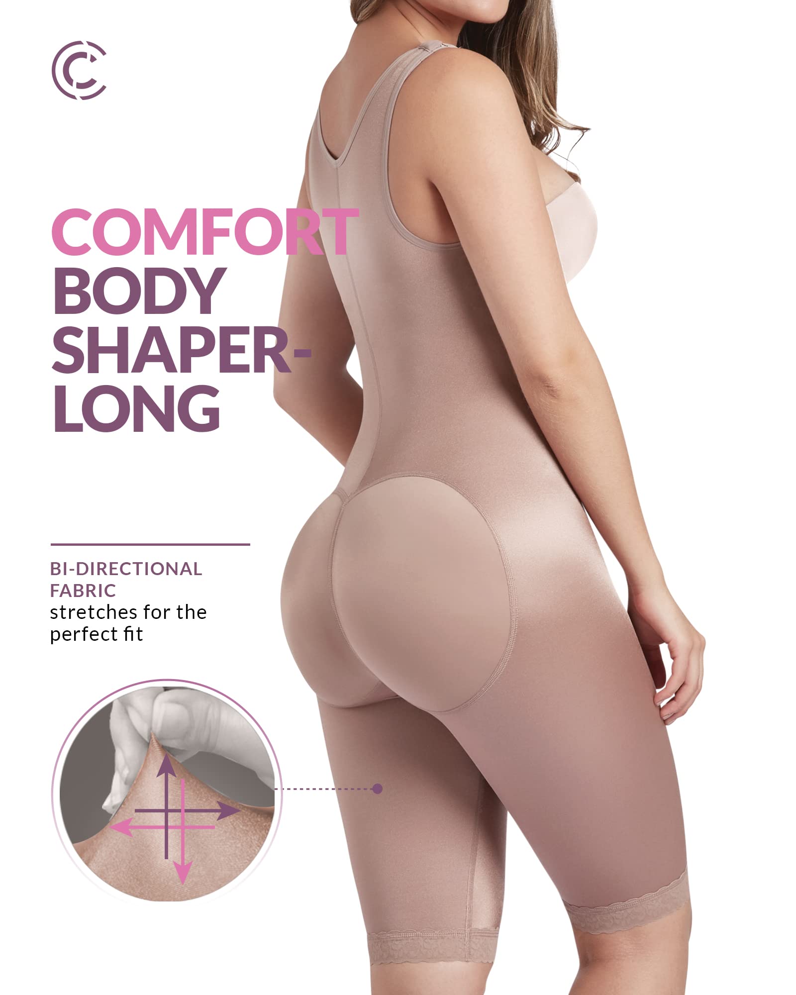 Curveez Colombian Post-Surgery Compression Garment for Women - Stage 1 Tummy Control Shapewear, Body Shaper & Waist Trainer for Recovery, Slimming & Everyday Wear