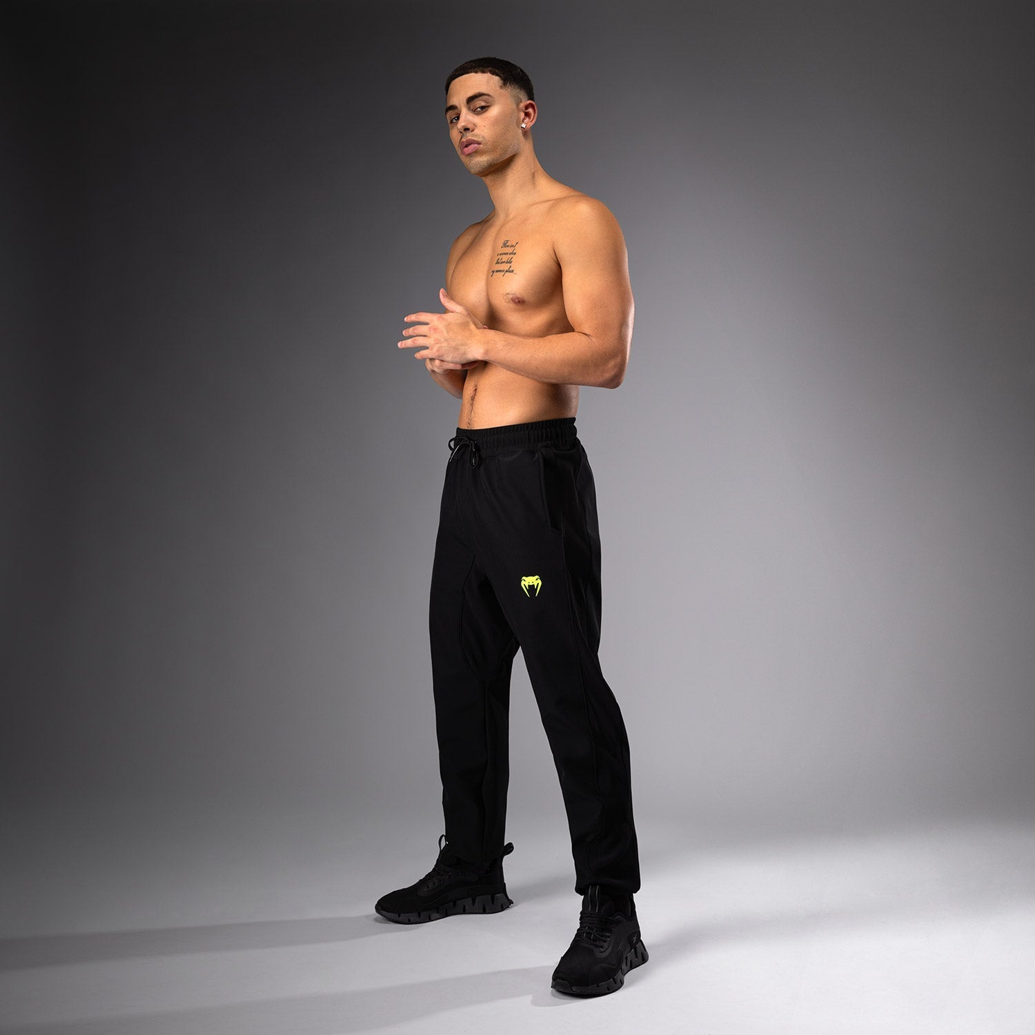 Venum Training Camp 4.0 Joggers for Men - Black & Neon Green Workout Pants - Lightweight & Breathable MMA, Gym & Running Trousers