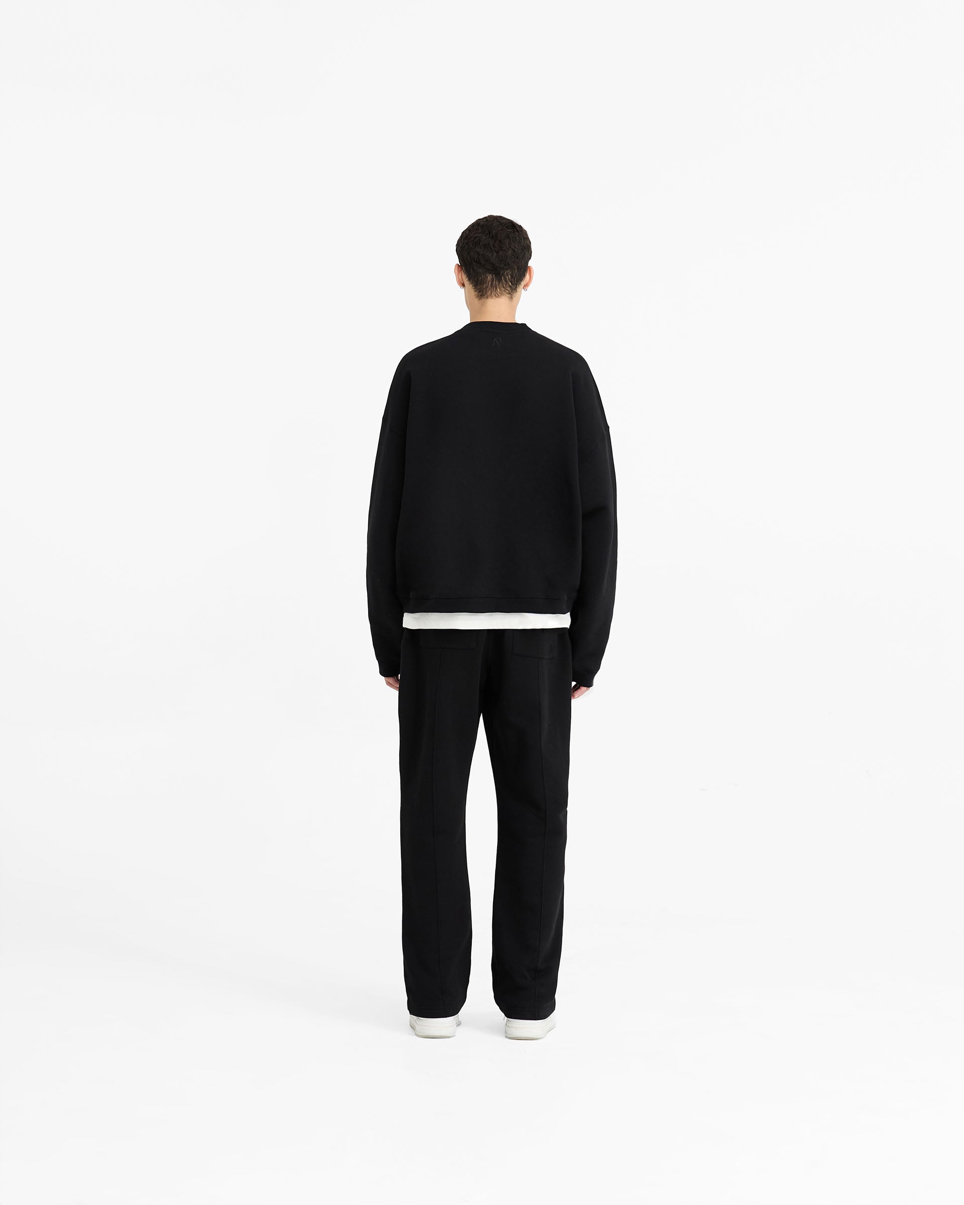 Initial Boxy Sweater - Black | Oversized Casual Knit Pullover for Women | Perfect for Fall Layering, Coffee Dates & Cozy Evenings