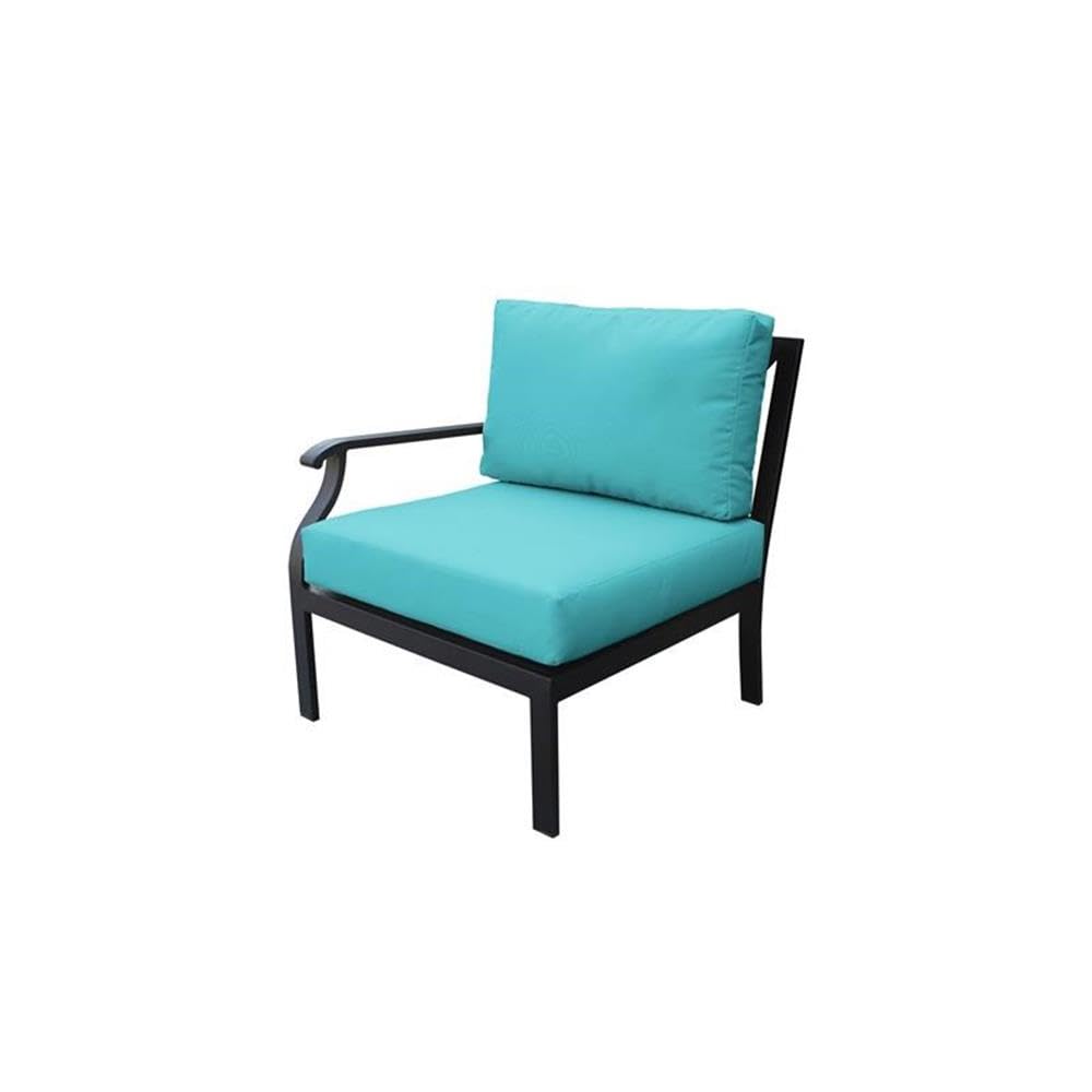TK Classics Kathy Ireland Madison Ave. 7-Piece Aluminum Patio Furniture Set in Aruba - Outdoor Dining & Lounge Set for Garden, Poolside & Backyard Relaxation