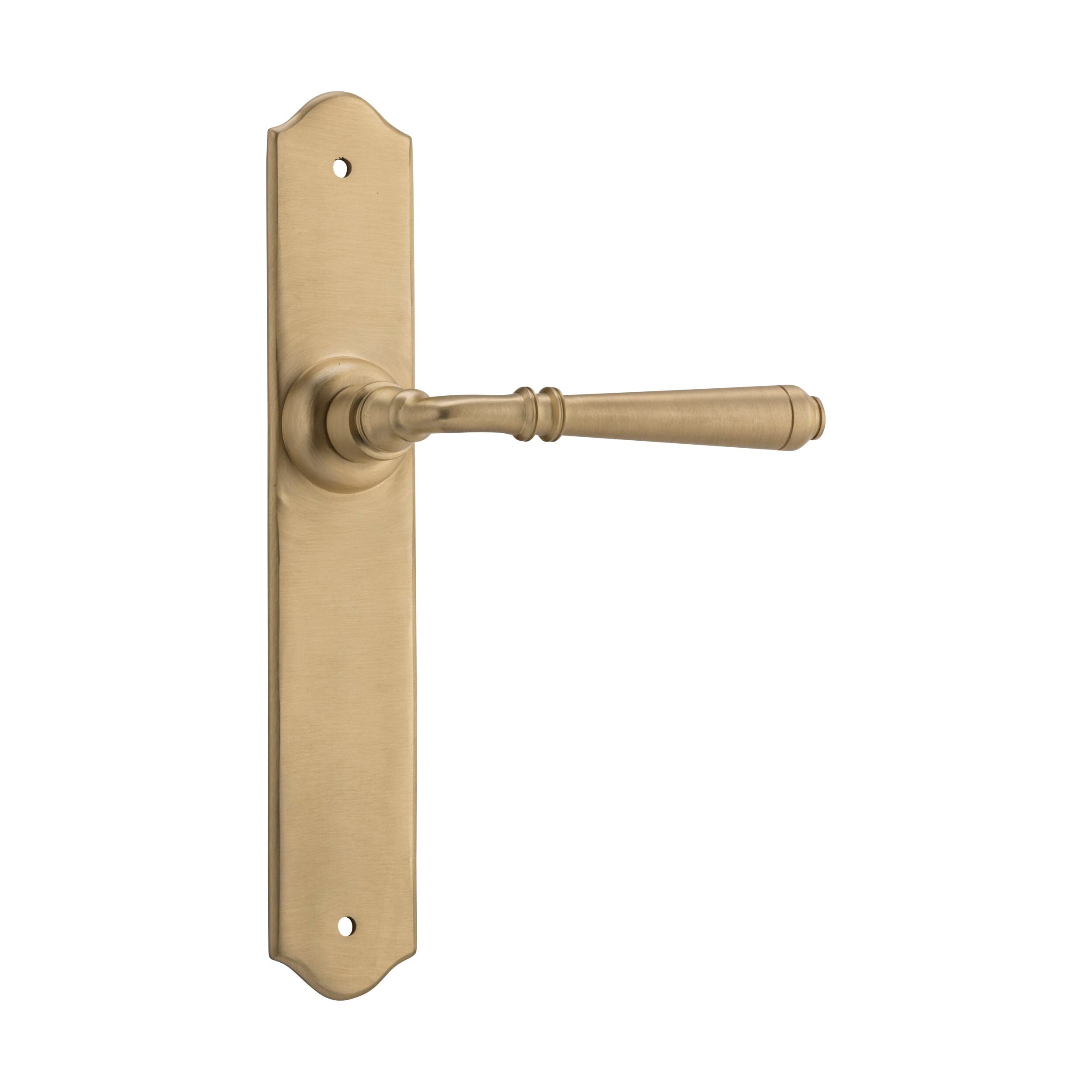 6640 Door Lever Reims Latch Pair in Satin Brass - 240mm Height x 40mm Width x 70mm Projection - Perfect for Interior Doors, Bedrooms & Office Spaces