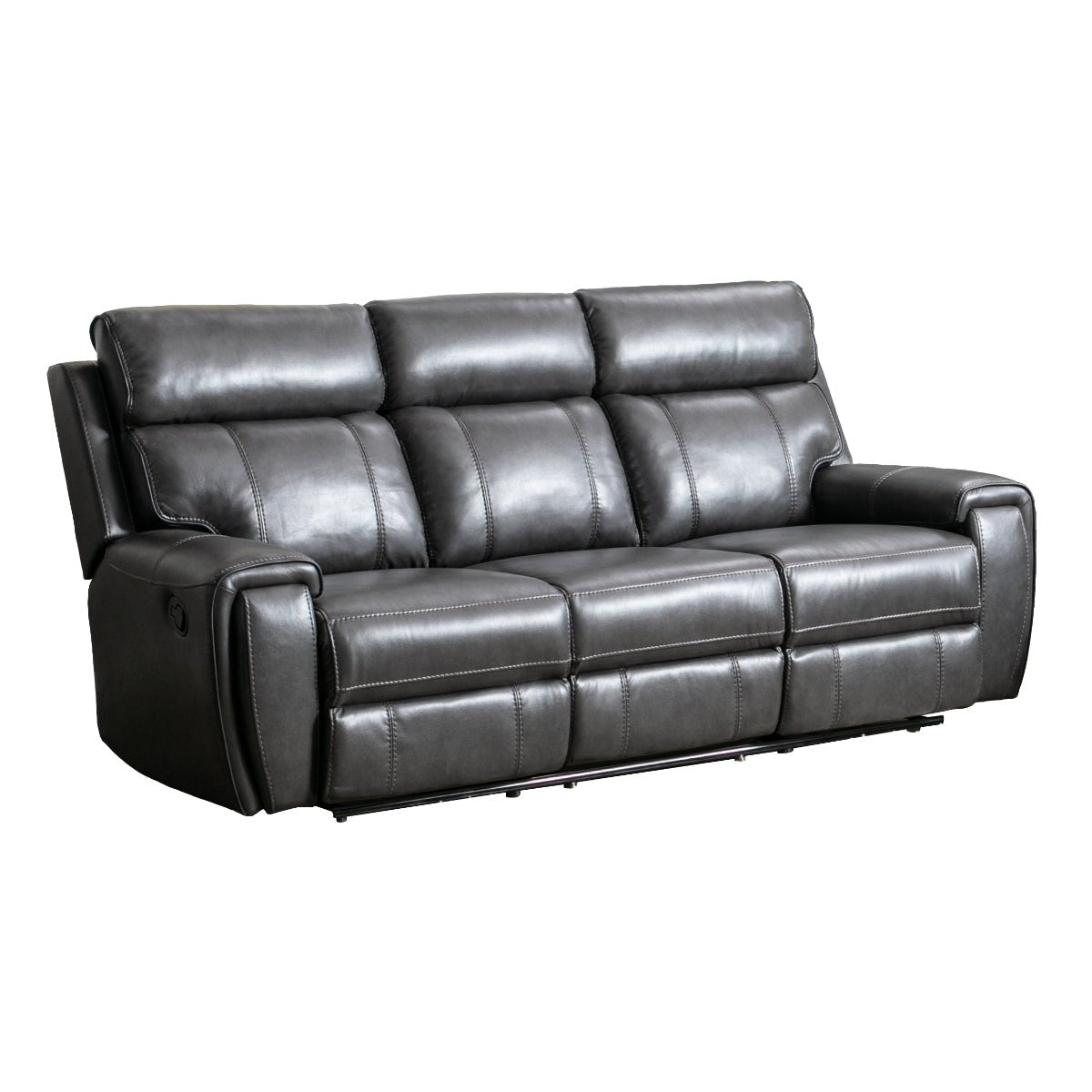 Carnegie Grey Reclining Sofa Set - 3-Piece Power Recliner Sectional with Cup Holders and USB Charging Ports | Modern Living Room Furniture for Home Theater and Family Relaxation
