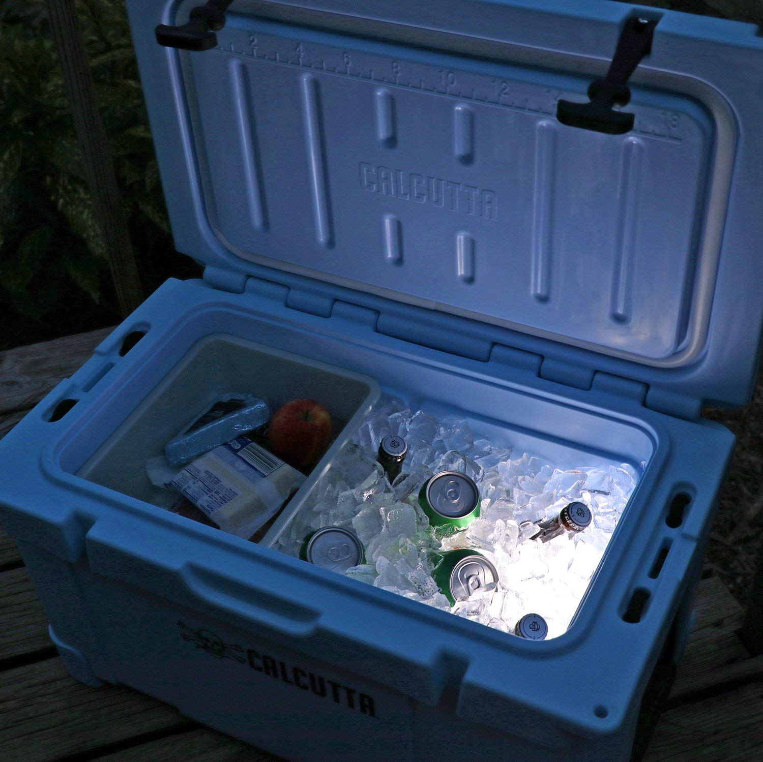 Calcutta Hard Cooler - 5-Day Ice Retention Insulated Outdoor Ice Chest for Fishing, Boating & Camping | 35L Portable Cooler with Drain Plug & Built-in Light | Perfect for Beach Trips, Tailgating & Outdoor Adventures