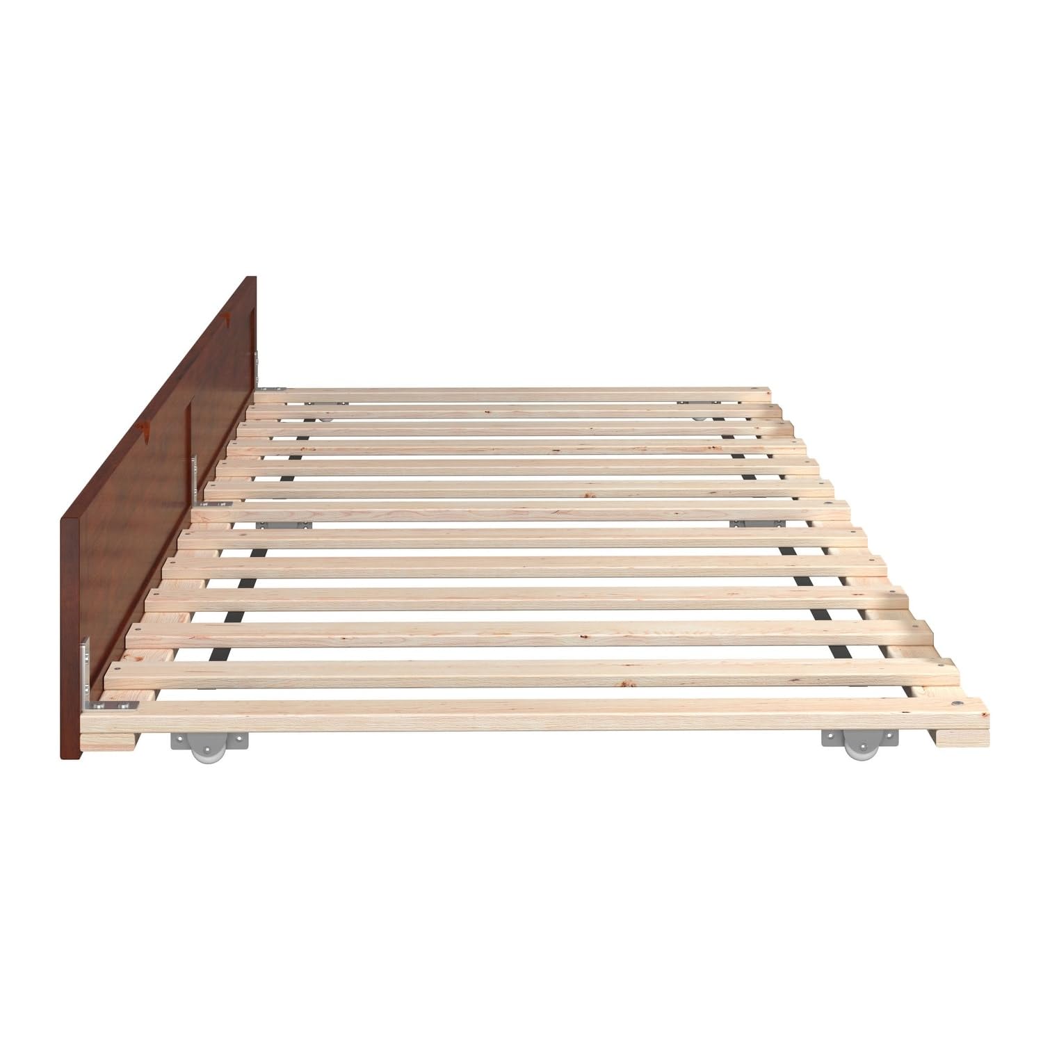 AFI Twin XL Trundle Bed in Walnut Finish - Space-Saving Bed for Kids, Teens & Guest Rooms - Perfect for Small Bedrooms & Dorm Rooms