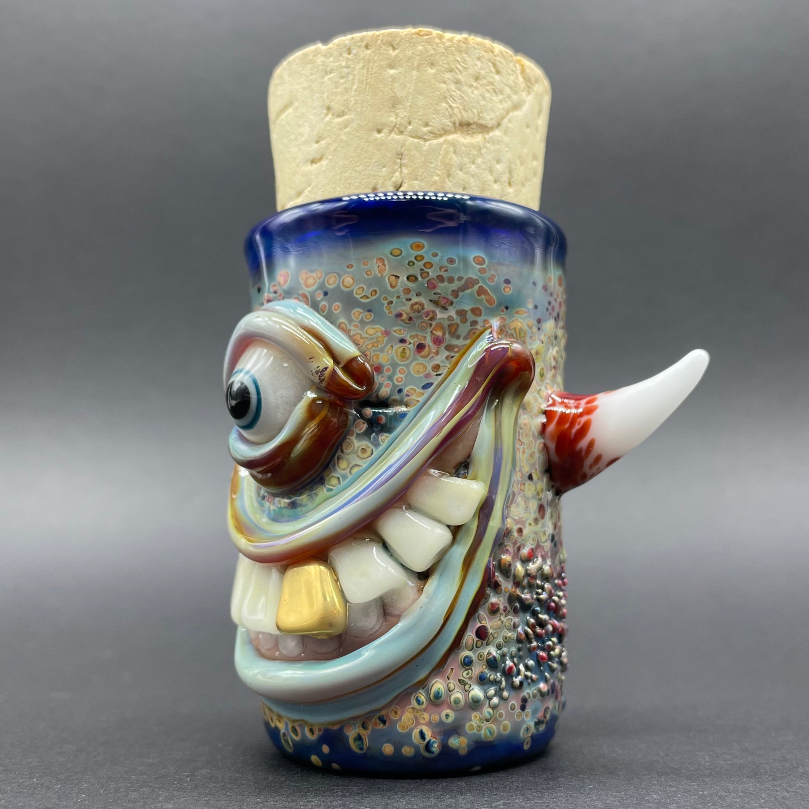 Smiley Face Cork Jar - Airtight Glass Container for Kitchen Storage, Spices, Coffee, Tea & Dry Goods - Perfect for Pantry Organization & Home Decor