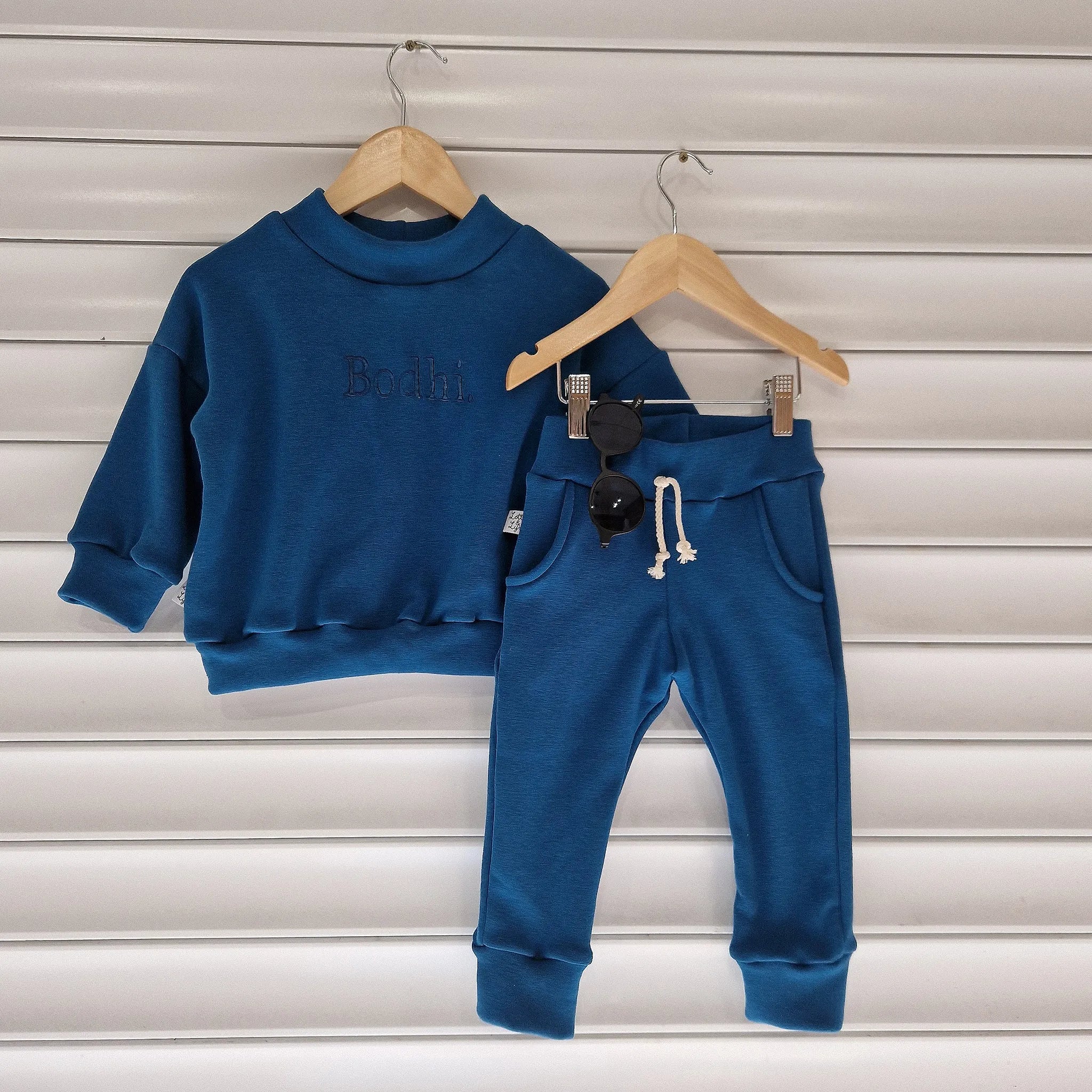 Personalized Ocean Blue Kids Lounge Set for Boys & Girls | Soft & Comfortable Pajama Set for Ages 0-10 Years | Perfect for Bedtime, Lounging & Family Movie Nights
