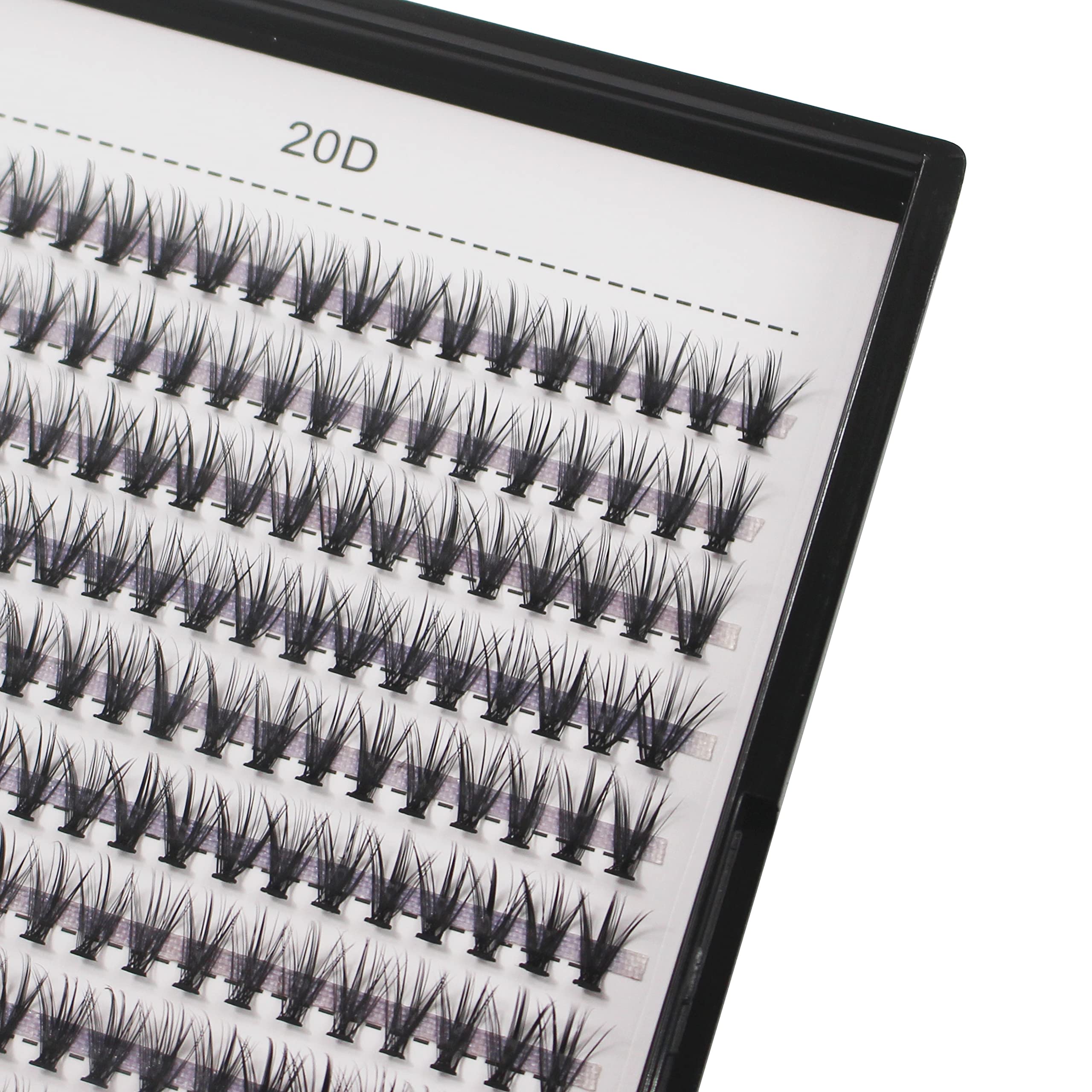 Bodermincer Black Cluster Lashes 240pcs - 20D/40D DIY Eyelash Extension Kit with D Curl Long Individual Lashes - Faux Mink Lash Clusters (8-22mm, Mixed Lengths) for Professional or Home Use - Perfect for Parties, Weddings & Special Occasions