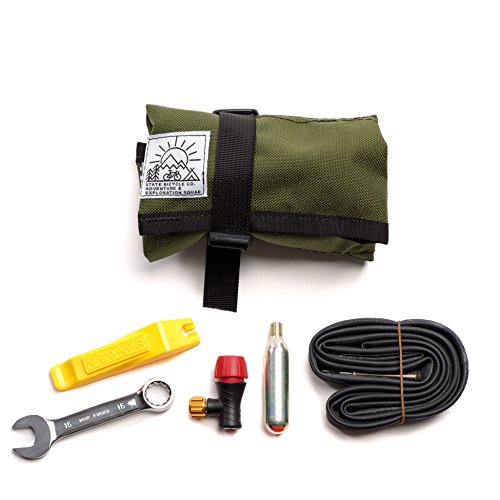 State Bicycle Co. x Road Runner Bike Tool Roll Pouch & Repair Kit - Compact Cycling Tool Storage for Road & Mountain Bikes - Perfect for Bike Maintenance, Commuting & Outdoor Adventures