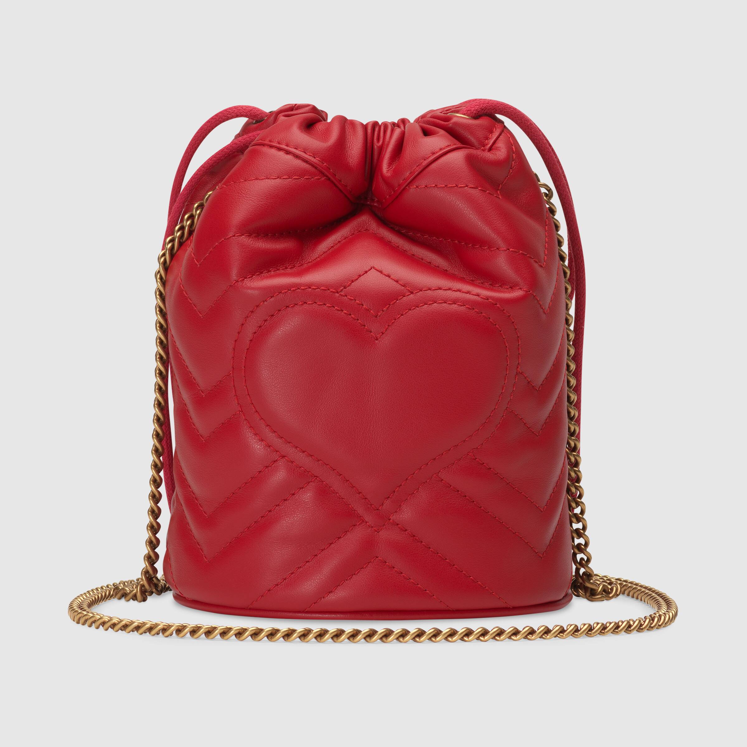 Gucci GG Matelassé Marmont Backpack Bag for Women - Genuine Leather Luxury Handbag in Hibiscus Red | Perfect for Travel, Work & Everyday Use