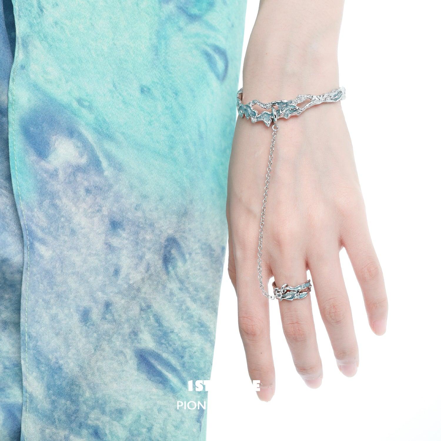 S925 Sterling Silver Detachable Chain Ring & Bracelet Set for Women - Adjustable Stackable Jewelry Gift for Anniversary, Valentine's Day - Perfect for Layering, Everyday Wear & Special Occasions