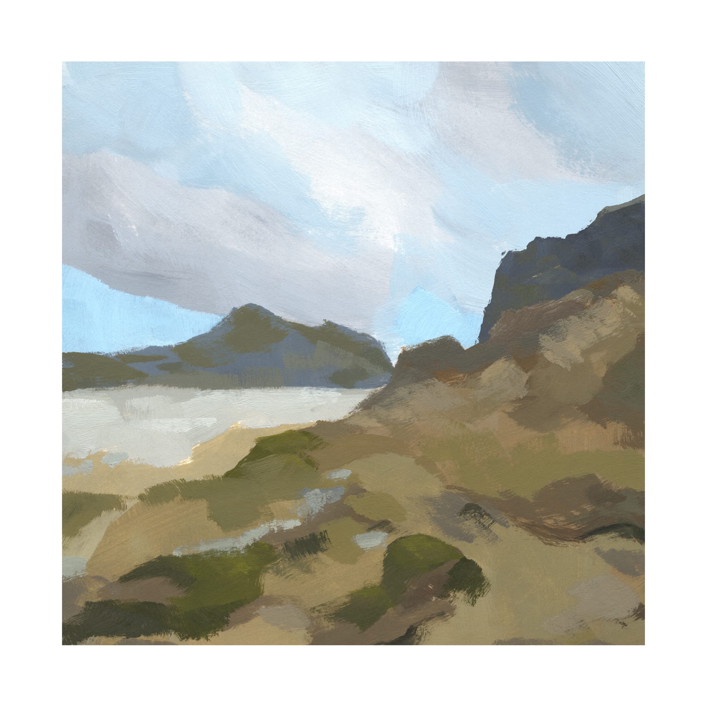 Jacob Green 'Mossy Cove I' Canvas Wall Art Print - Nature Landscape Painting for Living Room, Bedroom & Office Decor | Trademark Fine Art Collection