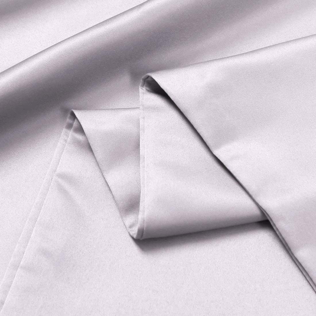 Luxury Cooling Silky Satin Body Pillow Cover 20x72 Inch - Light Lilac Anti-Wrinkle Pillowcase for Hair & Skin Care - Perfect for Sleeping, Travel, and Home Comfort