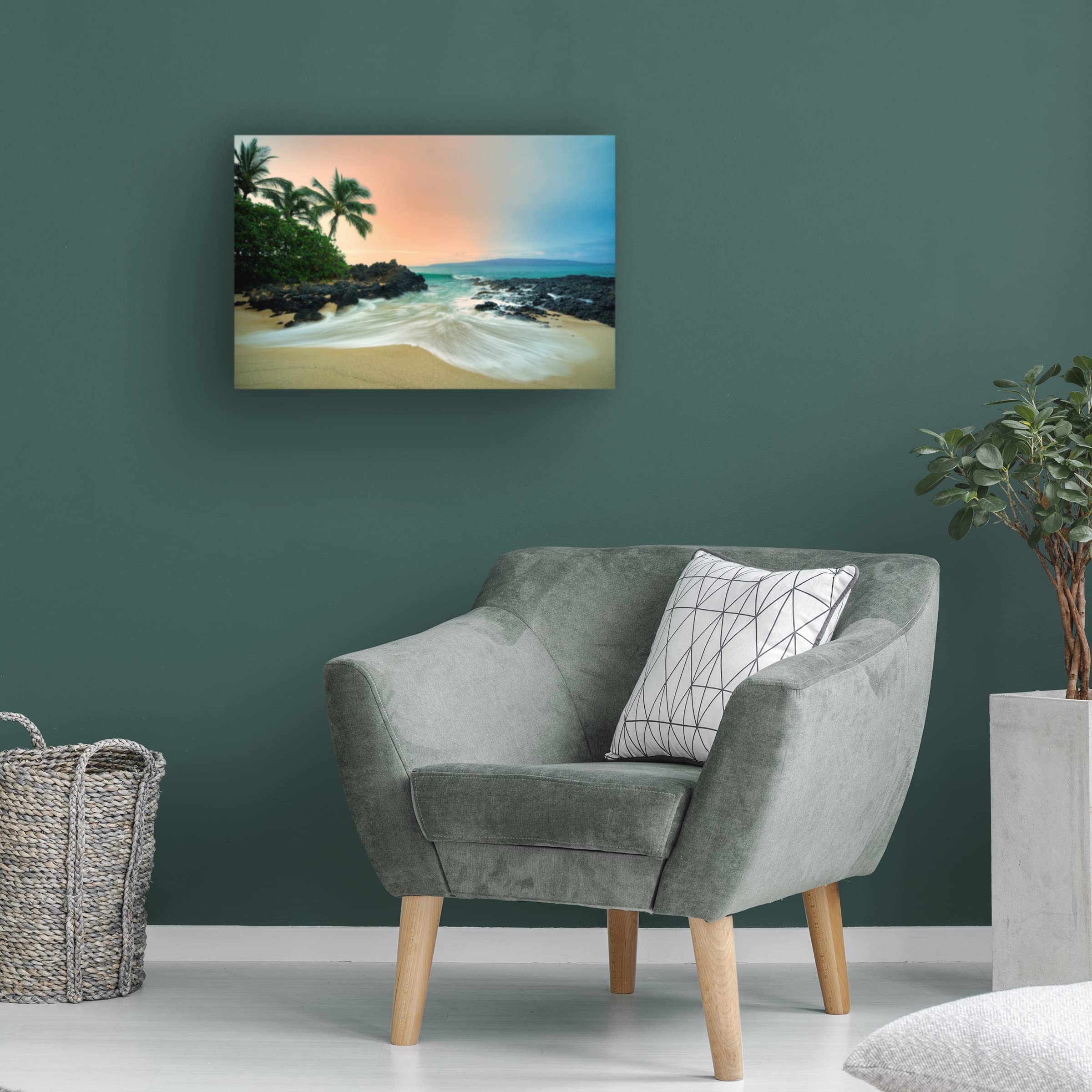 Dennis Frates 'Beach' Canvas Art Print - Coastal Wall Decor for Living Room, Bedroom & Office - Trademark Fine Art Collection