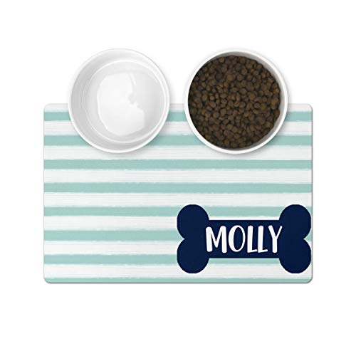 Teal Stripe Dog Bone