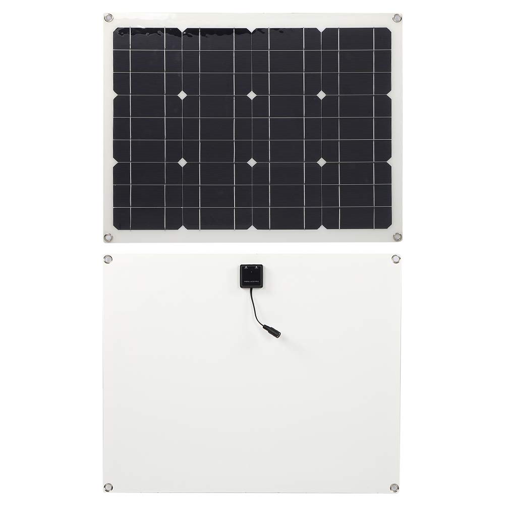 40W Solar Panel Charger - Semi-Flexible Monocrystalline 5V USB Portable Power for Phones, Camping, RV, Boats & Emergency Backup