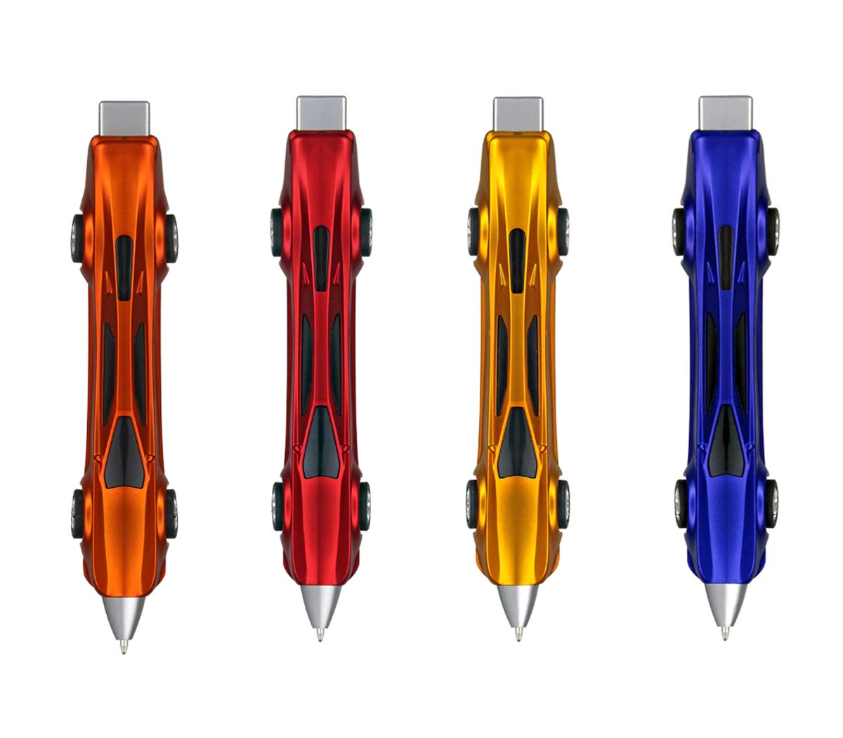 4PCS Sports Car Ballpoint Pens - Fun Novelty Pens for Kids, Cool Racing Car Design, Blue Ink - Perfect for School Supplies, Gifts for Children & Car Enthusiasts | Great for Classroom, Birthday Parties & Office Use