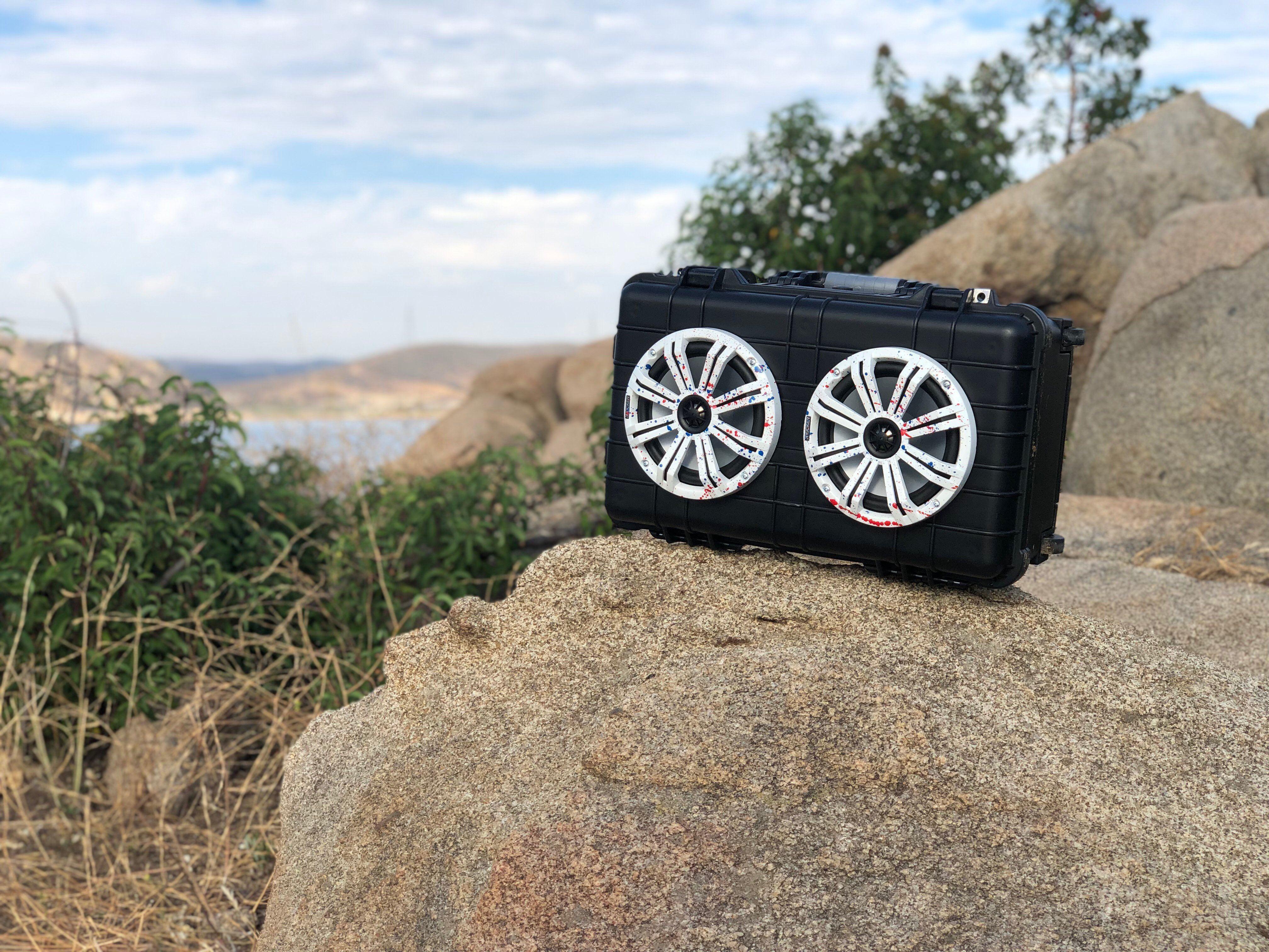 BANGER BOX XL 400 Watt Portable Bluetooth Speaker with Wheels - Powerful Outdoor Party Speaker for Beach, Camping, Tailgating & Backyard Events