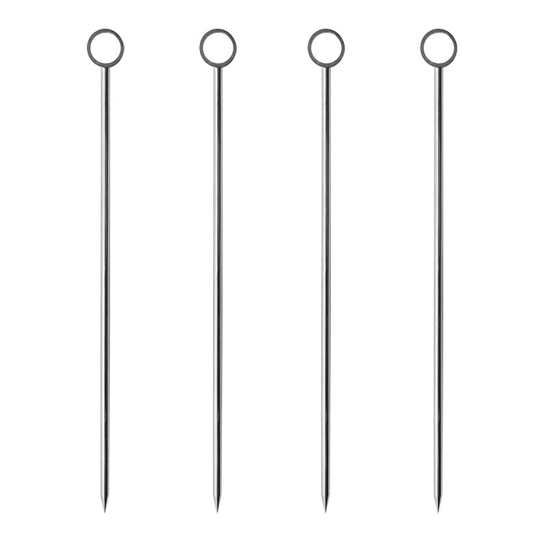 BarConic® 4-Pack Circle Top Cocktail Picks - Elegant Drink Stirrers for Martini, Whiskey & Cocktail Parties, Home Bar Accessories