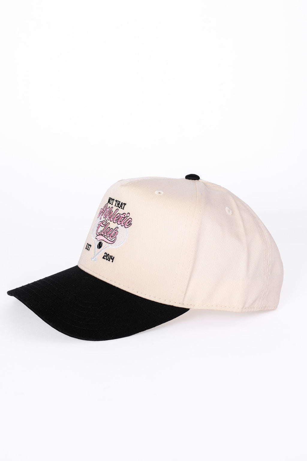 Not That Athletic Club Black & Natural Baseball Cap - Adjustable Unisex Dad Hat for Men & Women - Perfect for Outdoor Sports, Casual Wear & Sun Protection