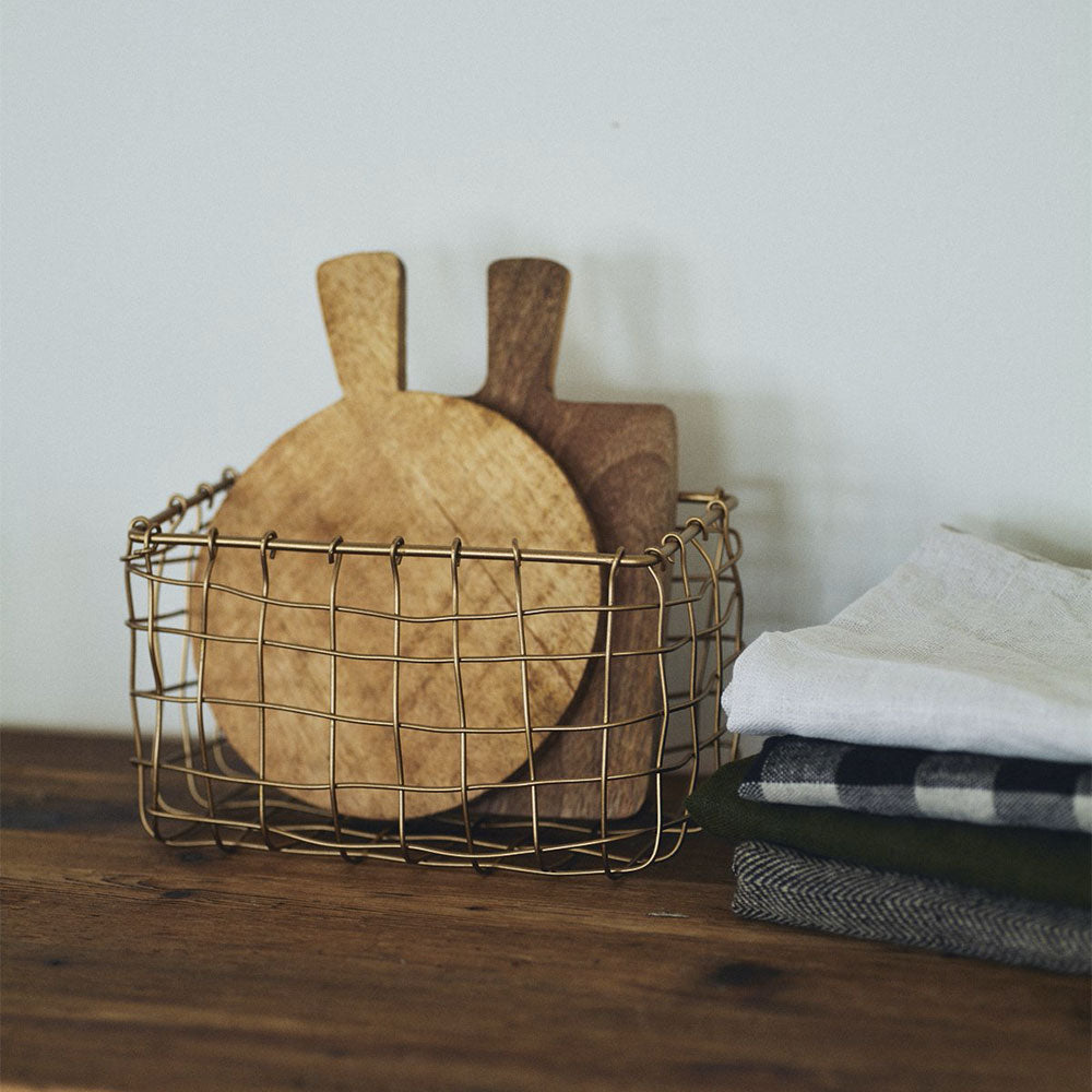 Premium Malleable Brass Wire Storage Basket - Handmade Organizer for Home, Office & Bathroom - Perfect for Jewelry, Keys & Small Items