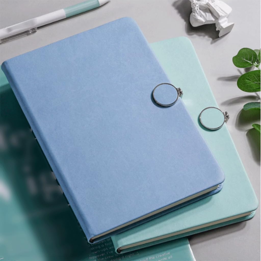 Premium A6 Leather Wirebound Notebook - Ruled 200 Pages (100 Sheets) for Note Taking, Journaling & Writing - Portable & Durable for Office, School & Travel Use