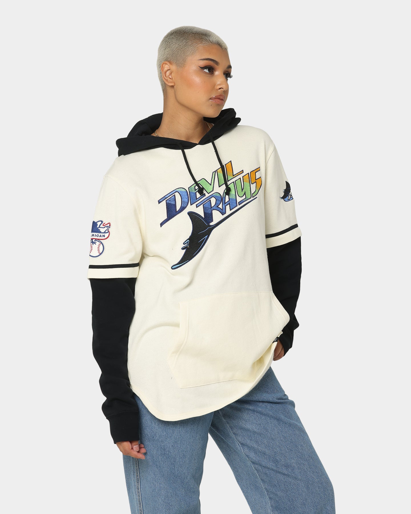 47 Brand Tampa Bay Rays Shortstop Hoodie Cream - Comfortable & Stylish MLB Fan Hoodie for Men & Women - Perfect for Game Day, Casual Wear & Outdoor Activities