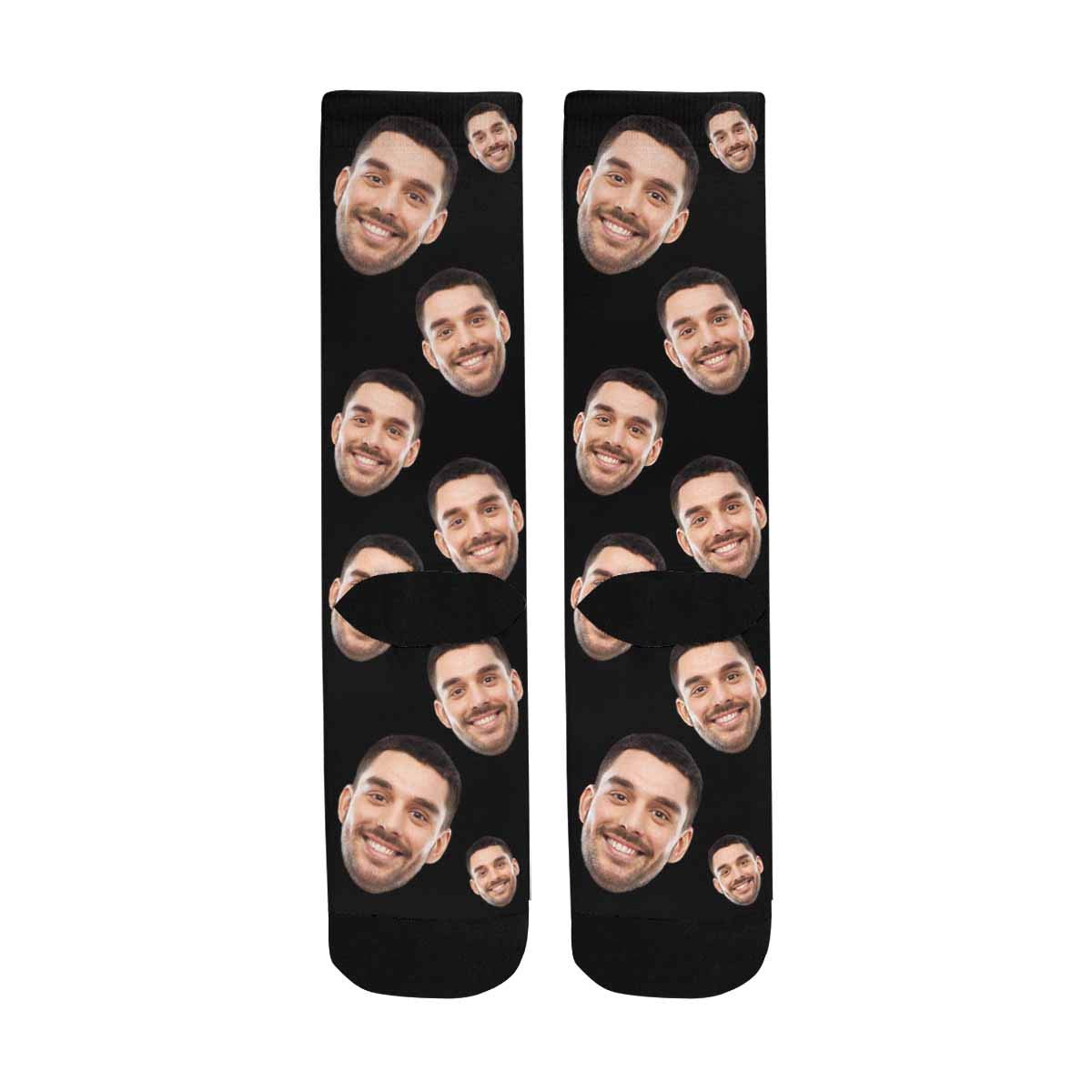 Custom Photo Socks - Personalized Funny Face Print Crew Socks for Men & Women | Soft Cotton Casual Socks | Unique Gift for Birthday, Anniversary & Couples | Great for Gifts, Parties & Everyday Wear