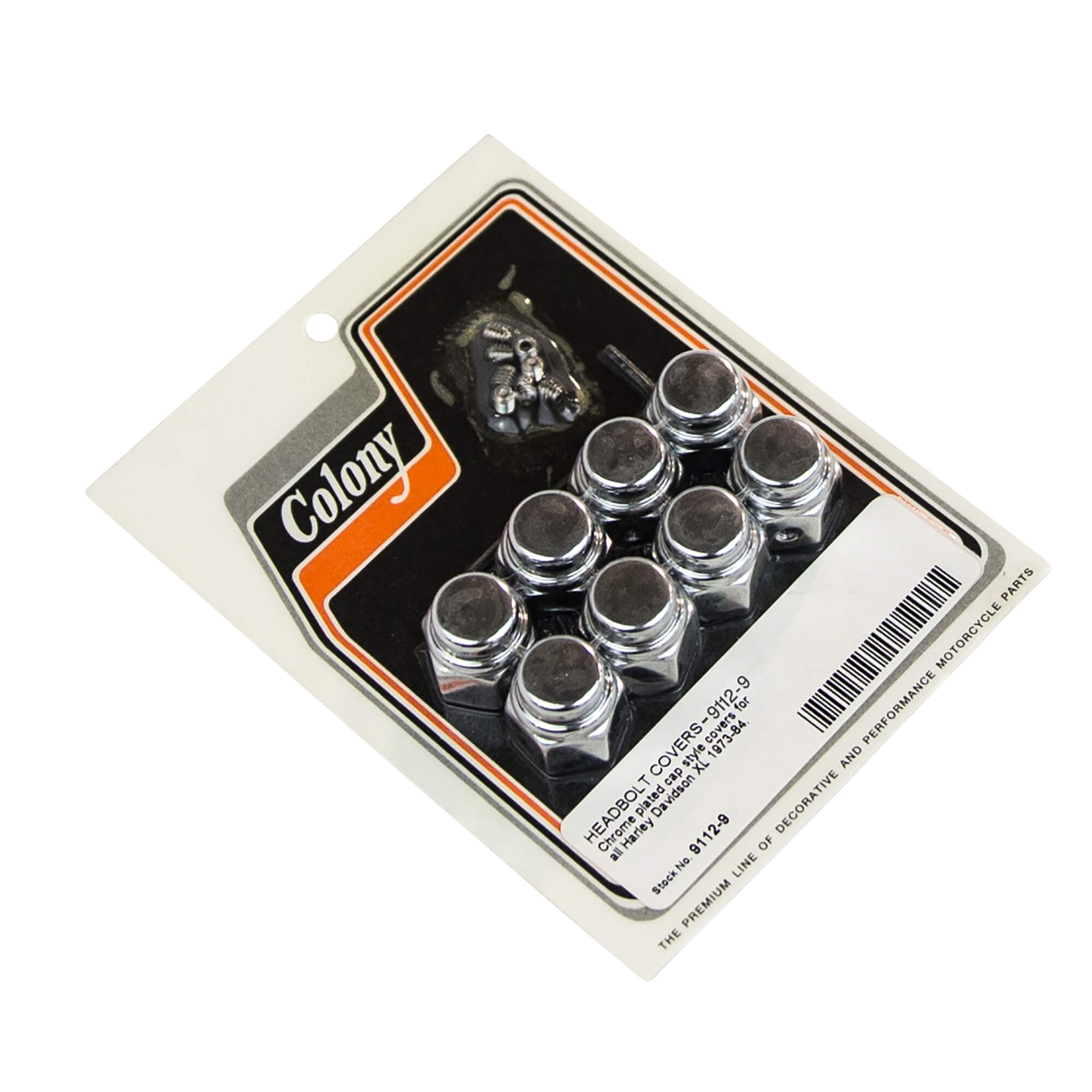Chrome Plated 9 Head Bolt Covers for 1973-1984 Harley Davidson XL - Motorcycle Engine Protection & Custom Upgrade Accessories